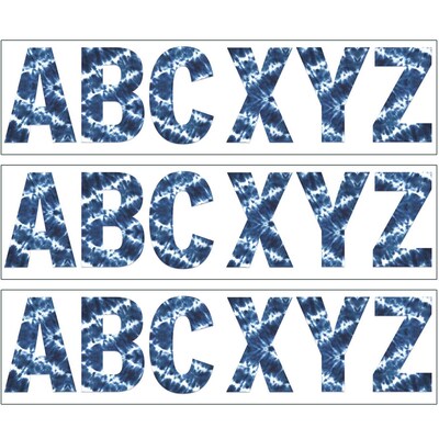 Eureka 7 Deco Letters, Shibori Tie-Dye, 129/Pack, 3 Packs (EU-850005-3)