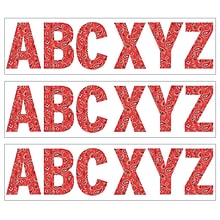 Eureka 7 Deco Letters, Red Bandana, 129/Pack, 3 Packs (EU-850009-3)