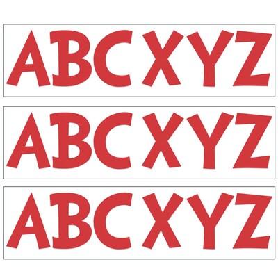 Eureka Dr. Seuss 7 Reusable Punch Out Deco Letters, Red, 143/Pack, 3 Packs (EU-850010-3)