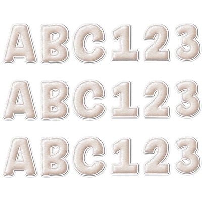 Eureka® A Close-Knit Class 4 Deco Letters, Cream Felt, 179 Per Pack, 3 Packs (EU-850012-3)