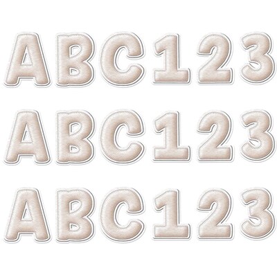 Eureka® A Close-Knit Class 4 Deco Letters, Cream Felt, 179 Per Pack, 3 Packs (EU-850012-3)