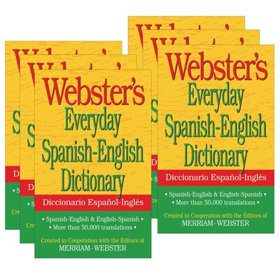 Webster’s Everyday Spanish-English Dictionary, Pack of 6
