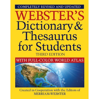 Merriam-Webster Dictionary & Thesaurus with Full Color World Atlas, Third Edition