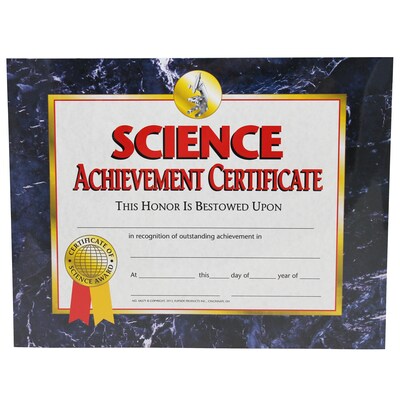 Hayes Publishing Science Achievement Certificate, 30 Per Pack, 3 Packs (H-VA571-3)