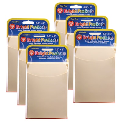 Hygloss Manila Library Pockets, 40 Per Pack, 6 Packs (HYG15649-6)