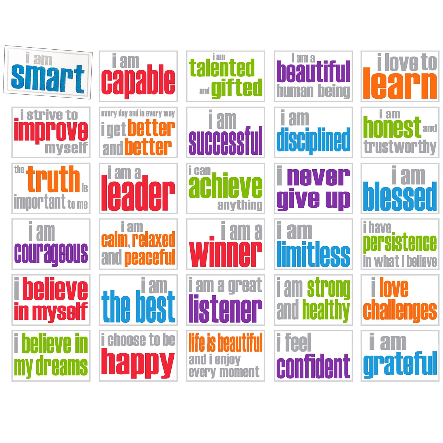 Inspired Minds Magnets, Assorted Colors, Pack of 30 (ISM52330M)