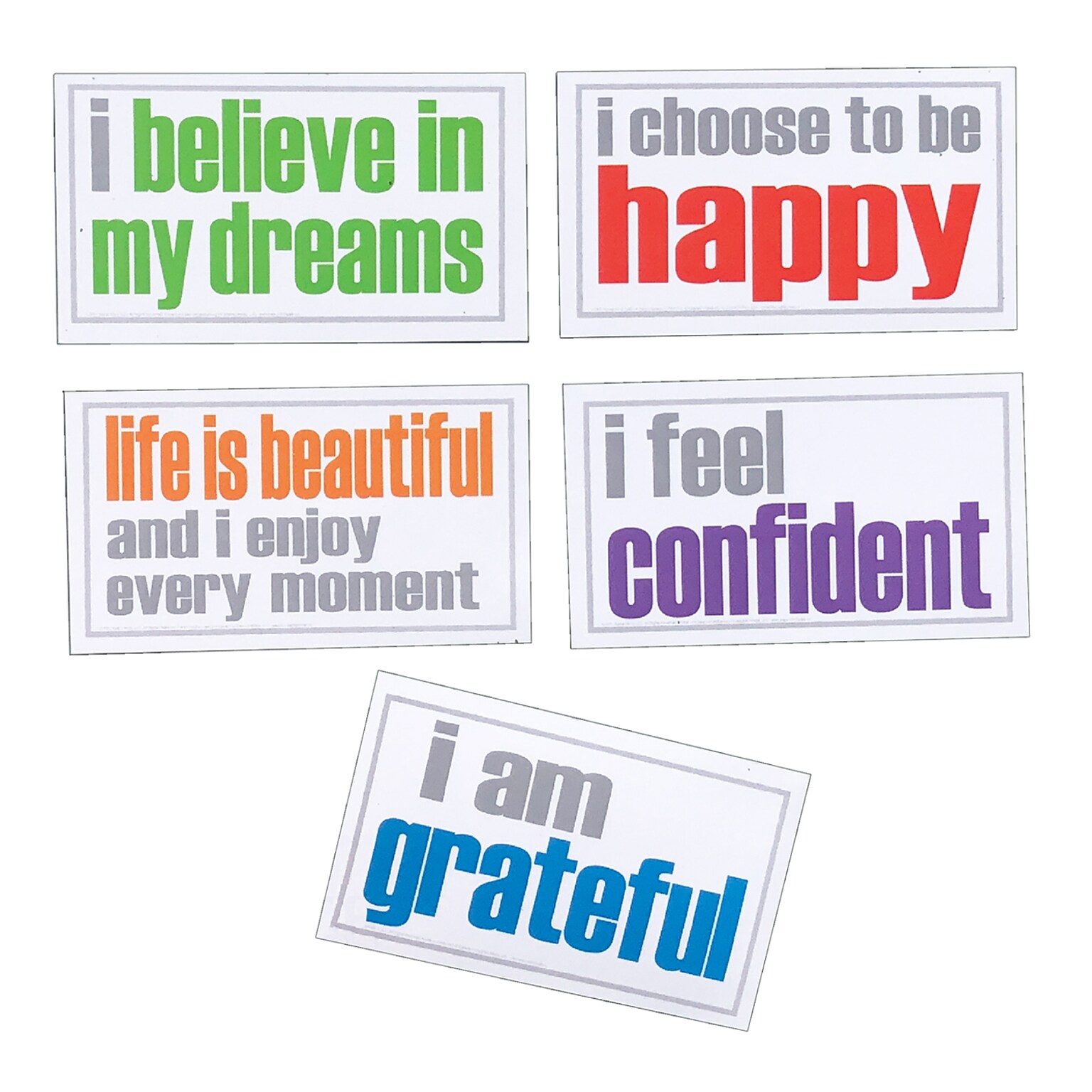 Inspired Minds Confidence Magnets, Assorted Colors, Pack of 5 (ISM52356M)