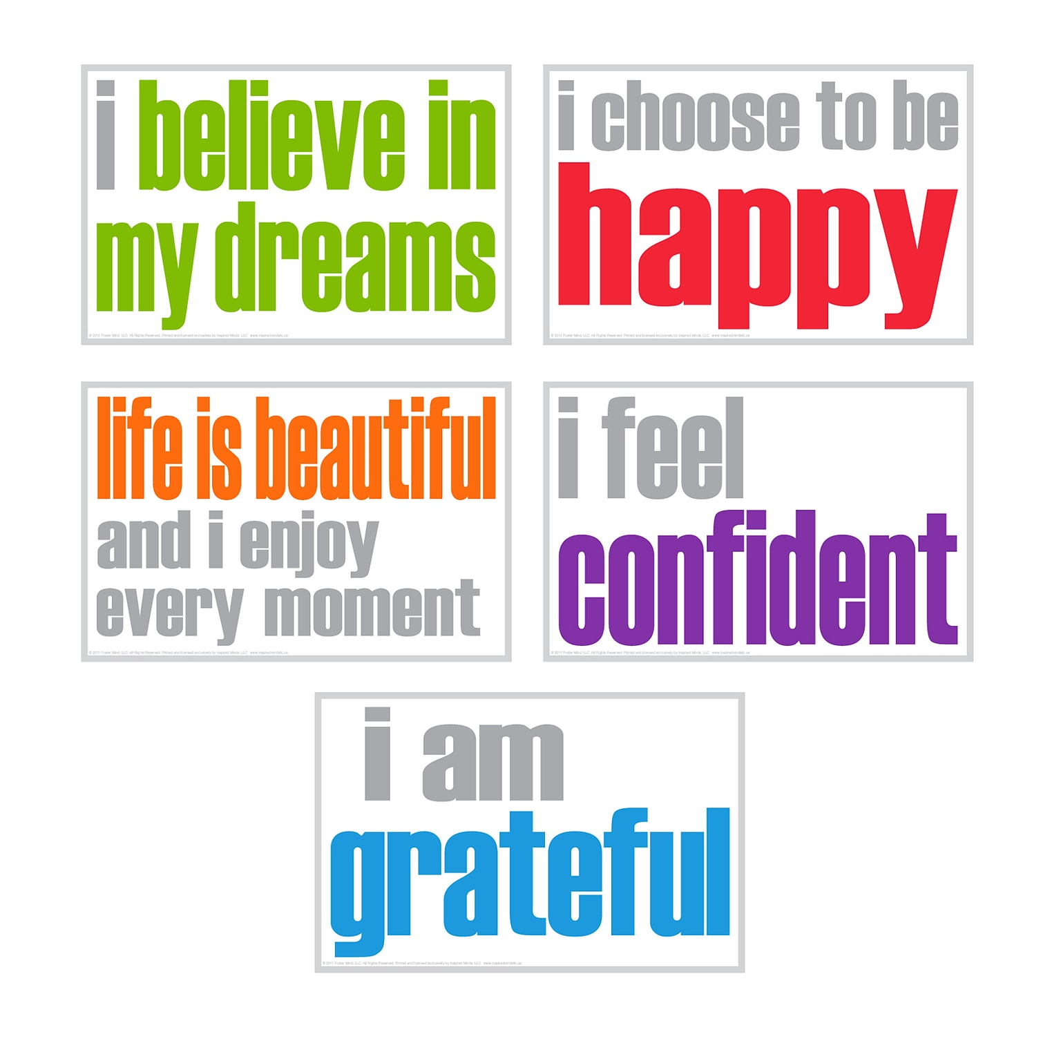 INSPIRED MINDS Confidence Postcards, Pack of 15 (ISM52356PC)