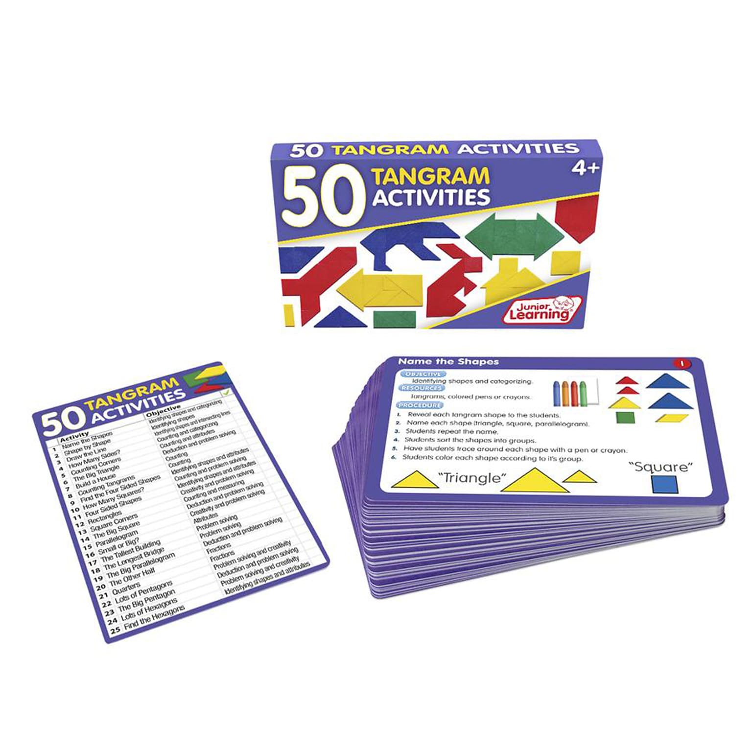 Junior Learning® 50 Tangram Activities, Assorted Colors (JRL659)