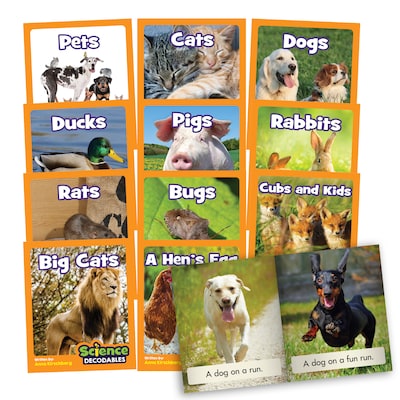 Junior Learning® Science Decodables, Phase 2, Non-Fiction, 12 Books