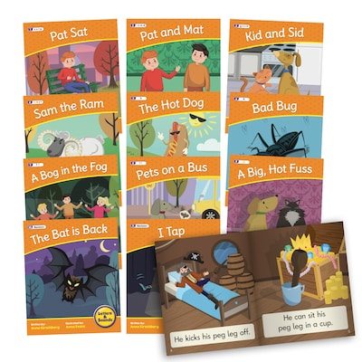 Junior Learning® Letters & Sounds, Phase 2, Set 2, Fiction, 12 Books