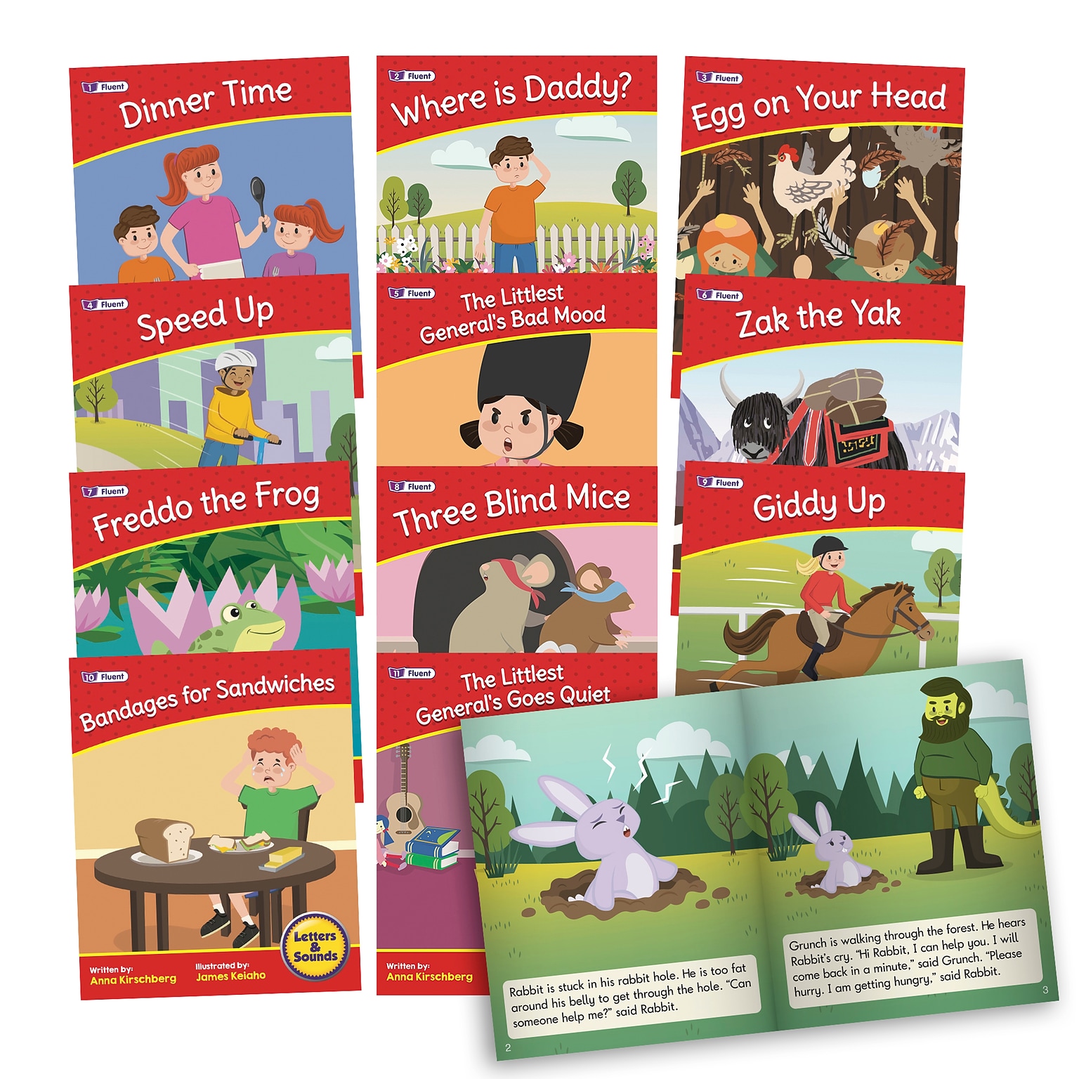 Junior Learning® Letters & Sounds, Phase 6, Set 2, Fiction, 12 Books