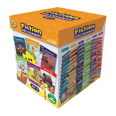 Junior Learning® Letters & Sounds, Fiction Decodables Boxed Set, Set 2, 72 Titles