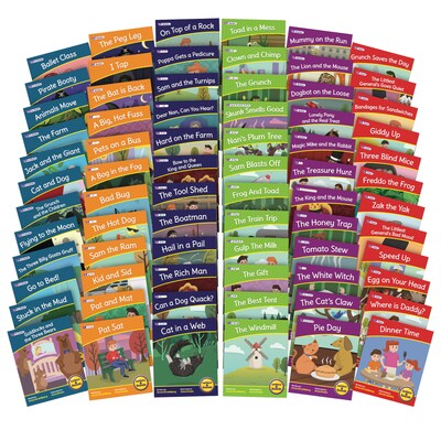 Junior Learning® Letters & Sounds, Fiction Decodables Boxed Set, Set 2, 72 Titles