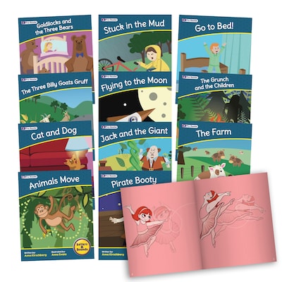 Junior Learning® Letters & Sounds Phase 1 Set 2 Fiction, 12 Books