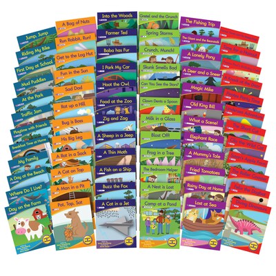 Junior Learning® Letters & Sounds Fiction Decodables Boxed Set, Set 1, 12 Books