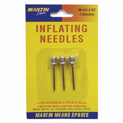 Martin Sports Inflating Needles, Silver, 3 Per Pack, 12 Packs (MASN2-12)