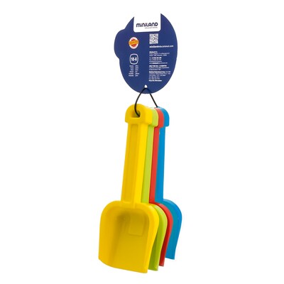 Miniland Educational Shovels, Assorted Colors, 4 Per Pack, 6 Packs (MLE29038-6)