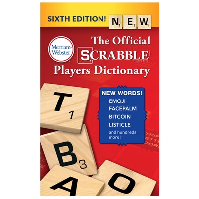 Merriam-Webster The Official SCRABBLE Players Dictionary, 6th Edition, Pack of 3