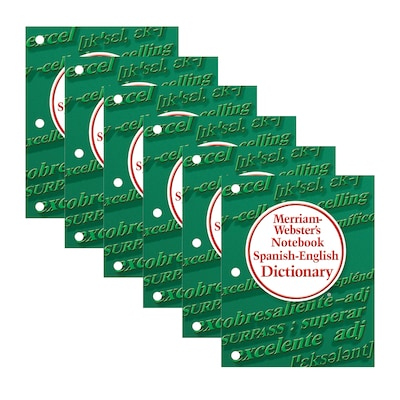 Merriam-Webster Merriam-Websters Notebook Spanish-English Dictionary, Pack of 6 (MW-6725-6)