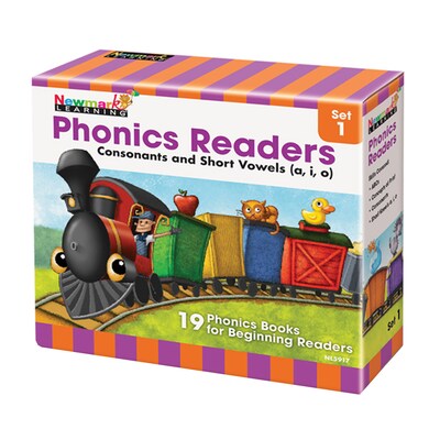 Newmark Learning Phonics Boxed Readers Set 1: Consonants and Short Vowels (a, i, o)