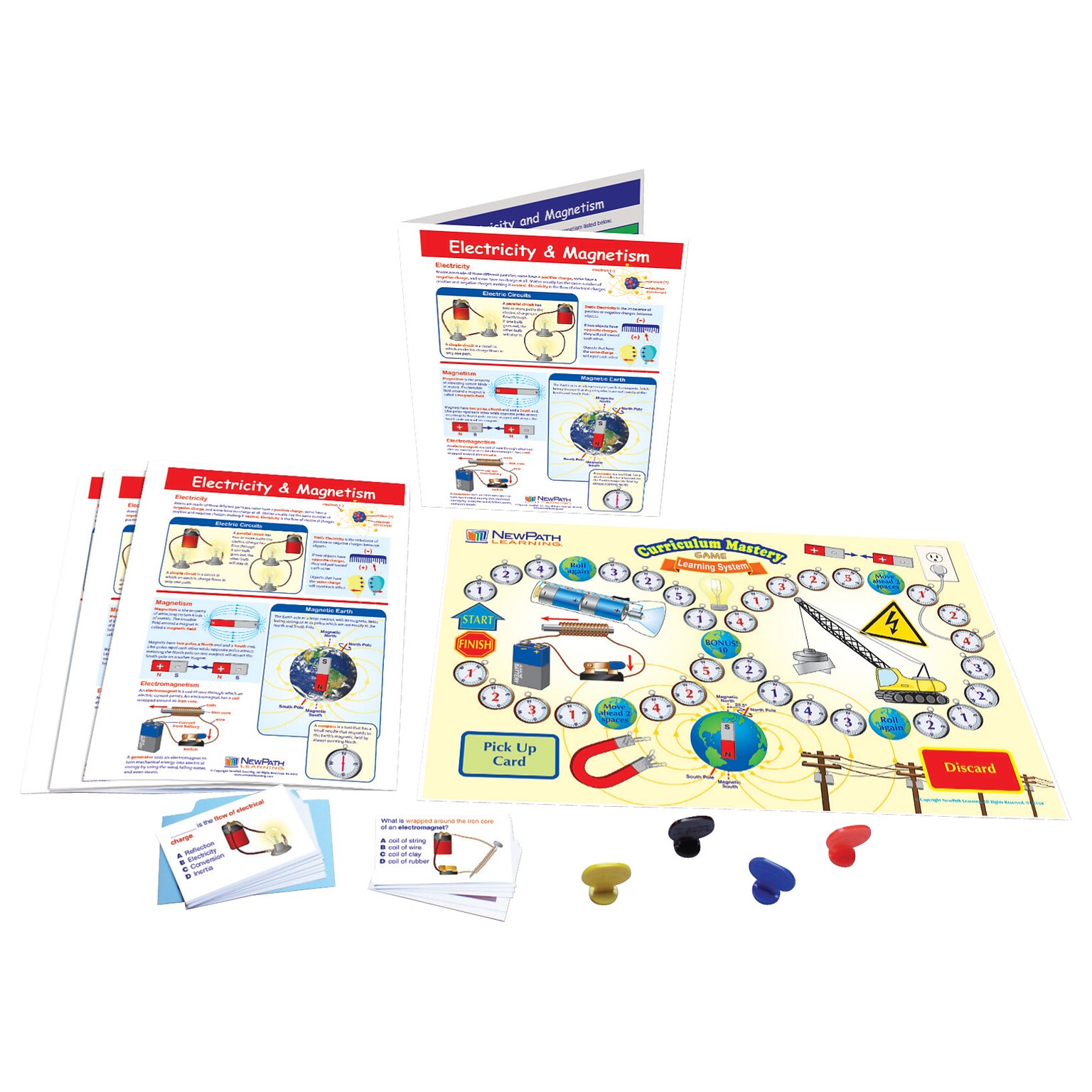 NewPath Learning Electricity & Magnetism Learning Center, Grades 3-5, Multicolored (NP-246949)