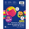 Pacon Premium Tagboard, 8.5 x 11, 5 Bright Assorted Colors, 50 Sheets/Pack, 3 Packs (PAC101160-3)