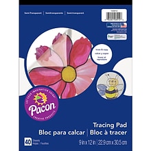 Prang® Tracing Paper Pad, Translucent, 9 x 12, 40 Sheets, Pack of 6 (PAC103914-6)