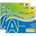 Pacon 4 Self-Adhesive Puffy Font Letters, Blue, 78 Characters/Pack, 2 Packs (PAC51623-2)