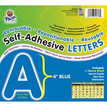 Pacon 4 Self-Adhesive Puffy Font Letters, Blue, 78 Characters/Pack, 2 Packs (PAC51623-2)