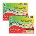 Pacon 2 Self-Adhesive Puffy Font Letters, Red, 159 Characters/Pack, 2 Packs (PAC51651-2)