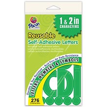 Pacon® 1 & 2 Self-Adhesive Classic Font Letters, Green, 276 Characters Per Pack, 6 Packs (PAC51661-
