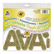 Pacon® 4 Self-Adhesive Puffy Font Letters, Gold Dazzle, 78 Characters (PAC51689)