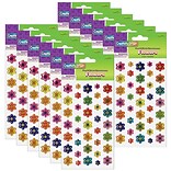 Creativity Street Flowers Peel & Stick Gemstone Stickers, Assorted Sizes, 37 Per Pack, 12 Packs (PAC