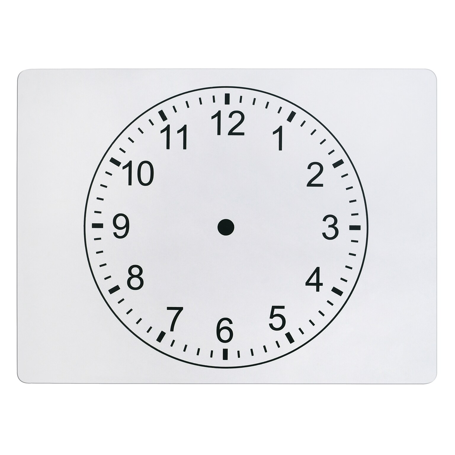 Pacon 2 Sided Clockface/Plain Whiteboard, 9 x 12, White, 25/Pack (PACAC900525)