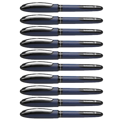 Schneider One Business Rollerball Pens, Black Ink, Pack of 10 (PSY183001-10)