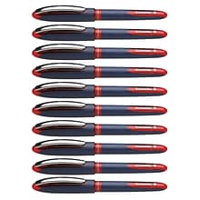 Schneider One Business Rollerball Pens, Red Ink, Pack of 10 (PSY183002-10)