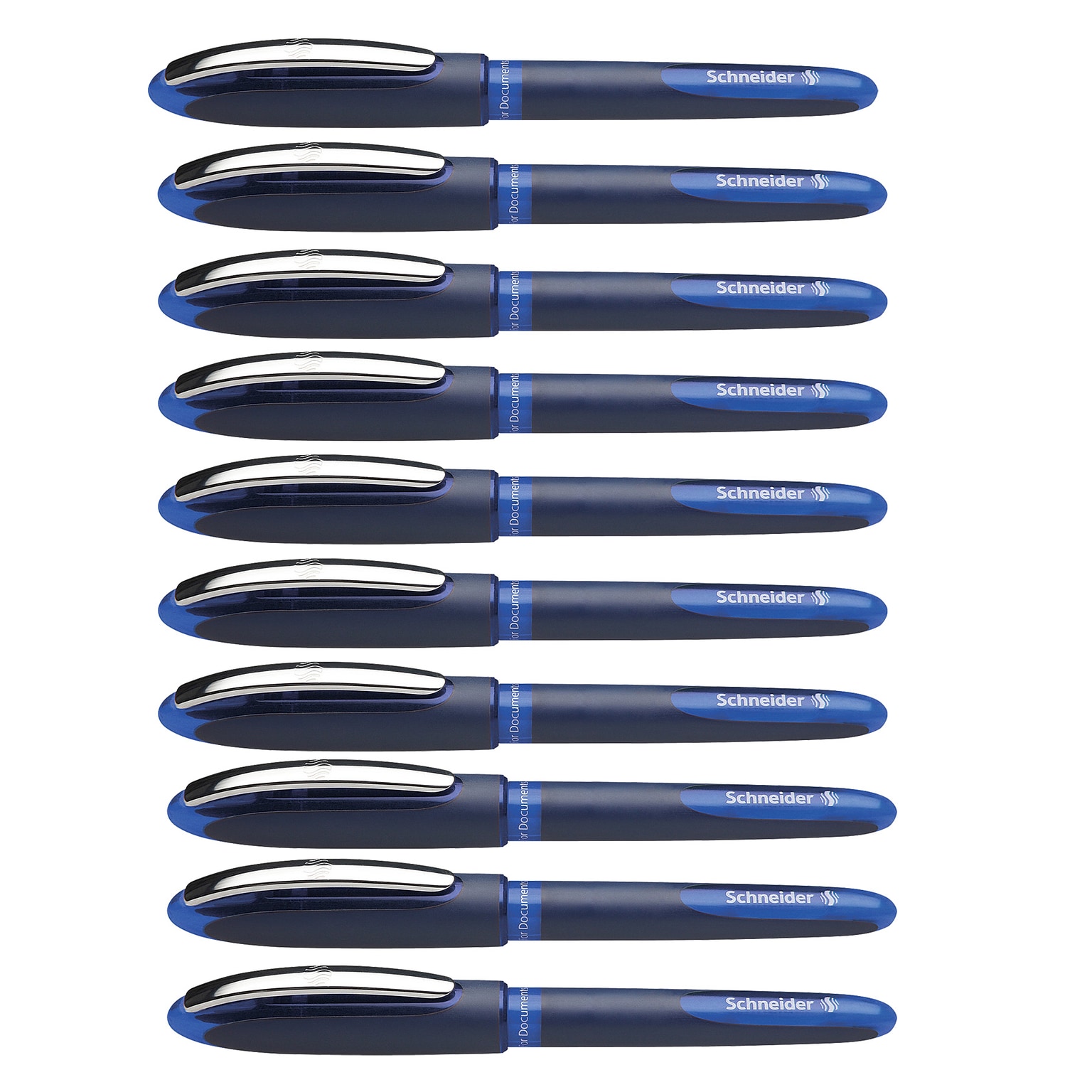 Schneider One Business Rollerball Pens, Blue Ink, Pack of 10 (PSY183003-10)