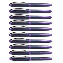 Schneider One Business Rollerball Pens, Violet Ink, Pack of 10 (PSY183008-10)