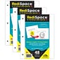 Pathways For Learning RediSpace® Wide Ruled Notebook Filler Paper, 10.5" x 8", White, 48 Sheets Per Pack, 3 Packs (RS-48FP-3)