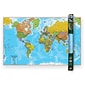 Hemispheres® World Wall Chart with Interactive App, Laminated, 32" x 51.5" (RWPWC05)