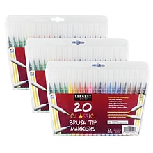 Sargent Art® Classic Markers, Brush Tip, 20 Colors Per Pack, 3 Packs (SAR221522-3)