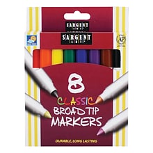 Sargent Art Classic Markers, Broad Tip, 8 Colors/Pack, 12 Packs (SAR221530-12)