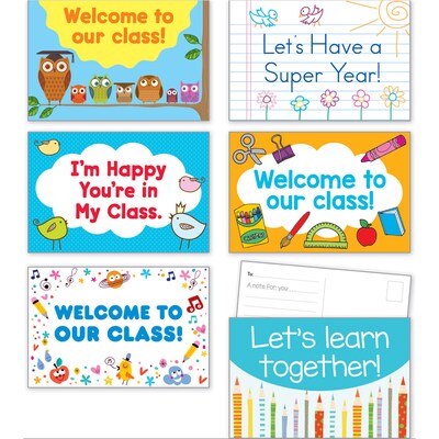 Scholastic Teaching Solutions Back-to-School Postcards, 36 Per Pack, 3 Packs (SC-810514-3)