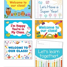 Scholastic Teaching Solutions Back-to-School Postcards, 36 Per Pack, 3 Packs (SC-810514-3)
