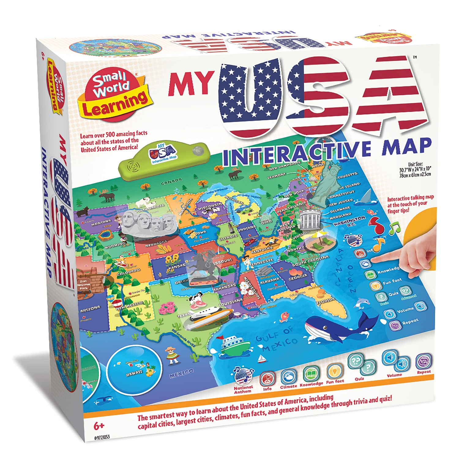 Small World Toys My USA Interactive Map, 30.7 x 24 (SWT9721053)
