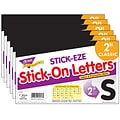 TREND STICK-EZE® 2 Stick-On Letters, Black, 107 Pieces Per Pack, 6 Packs (T-1791-6)