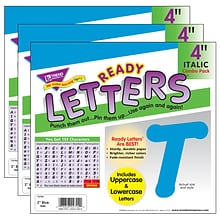 TREND 4 Italic Combo Ready Letters, Blue, 193/Pack, 3 Packs (T-2702-3)