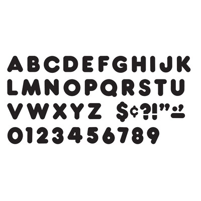 TREND 2 Casual Uppercase Ready Letters®, Black, 140 Per Pack, 6 Packs (T-433-6)