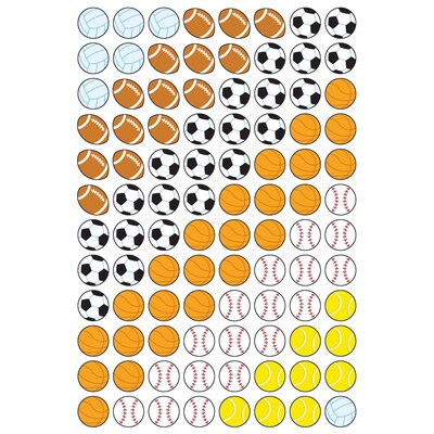 Trend Sports Balls SuperShapes Stickers, 800 Per Pack, 12 Packs (T-46074-12)